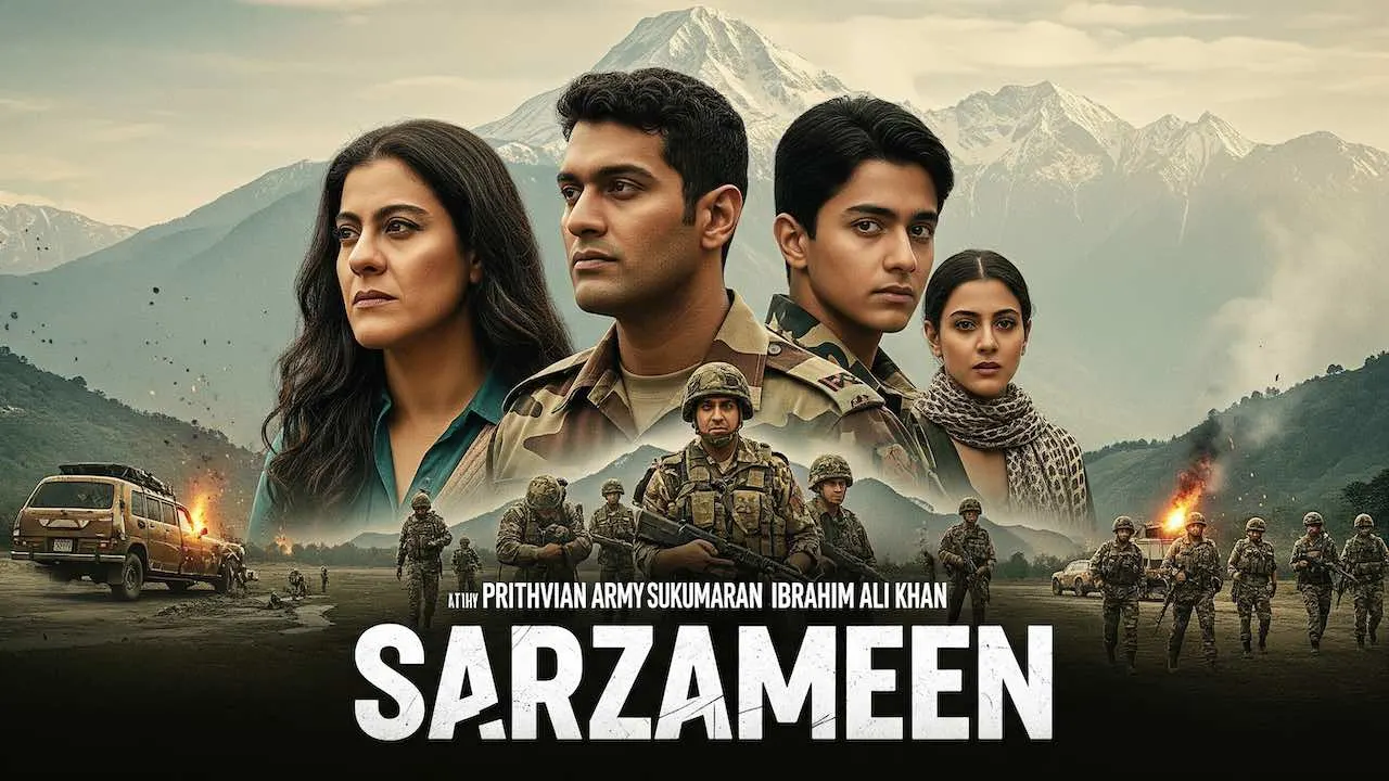 Sarzameen Movie- Kajol Prithviraj Sukumaran Ibrahim Ali Khan plot story